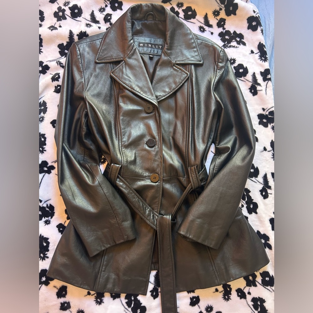 WINLIT Genuine Leather Jacket – Women’s Size L